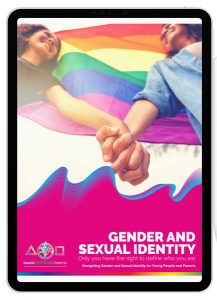 Gender and Sexual Identity ebook displayed on an iPad