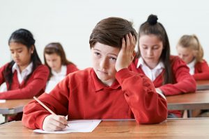 Pupil looks lost during a lesson